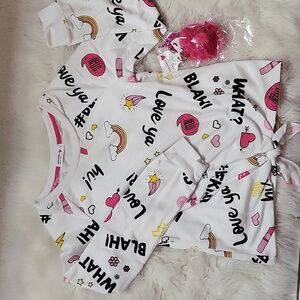 NWT Girls BFF and unicorn shirt and matching keychain